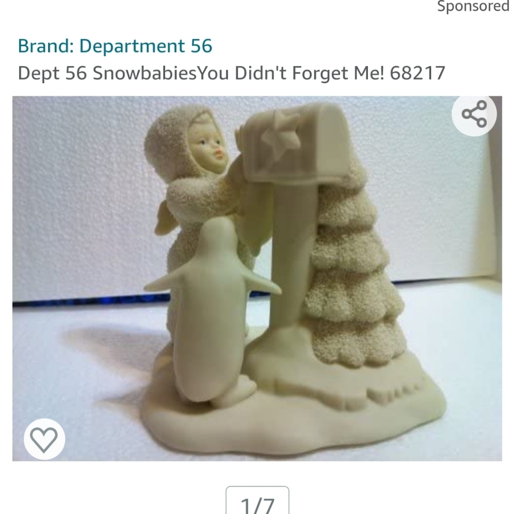 Dept 56 Snowbabies You Didn't Forget Me